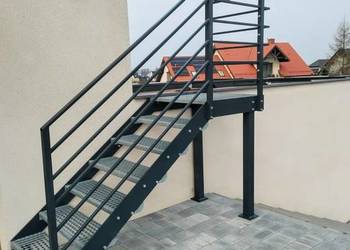Schody metalowe zewnętrzne 150cm
