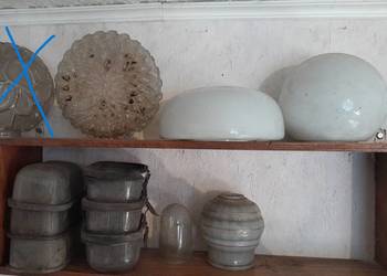 Stare lampy klosze stara lampa klosz zabytek PRL loft vintag