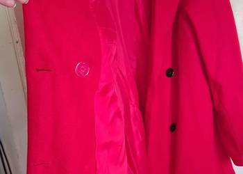 JESIEŃ - Przejściowy, czerwony płaszcz 3/4XL