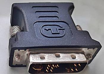 Adapter przejściówka konwerter DVI-VGA , męski - żeński  czarny