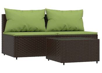 vidaXL 3-cz. zestaw wypoczynkowy do ogrodu(SKU:319835)