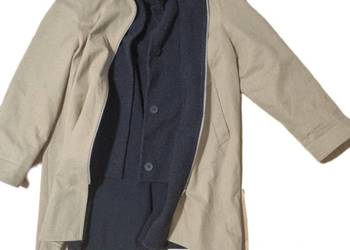 Świetny plaszcz palto kurtka bawelna/welna Milo Coats raglanowe rekawy