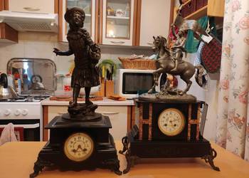 stary francuski zegar figuralny olbrzym