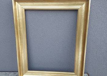 Rama starego obrazu lustra drewniana złota 55,5x45,5cm