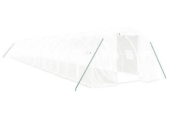 Szklarnia ze stalową ramą biała 54 m² 18x3x2 m WM-3188057