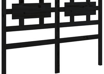 Wezgłowie łóżka czarne 2055x4x100 cm lite drewno sosnowe WM-818064