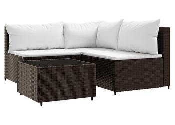 vidaXL 4-cz zestaw wypoczynkowy do ogrodu, poduszki(SKU:319749)