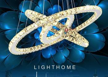 Żyrandol kryształowy led ring 60/40 cm 47% rabat