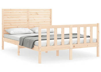 Rama łóżka z wezgłowiem lite drewno WM-3193176