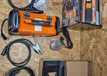 ZESTAW SPAWARKA MIGOMAT MIG FCAW MMA 250A FLUX GAZ PODŚWIETLENIE BLACK