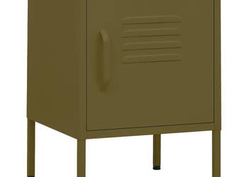 Szafka nocna oliwkowa 35x35x51 cm stalowa WM-336207