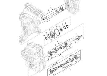 John Deere 9470RX - Przegub uniwersalny RE40113 (Przekładnia Power Shift)