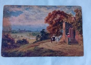 Pocztówka produkcji polskiej, wysłana w 1927 r.