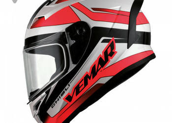 KASK VEMAR GHIBLI RED FLUO ŁATWY MONTAŻ BLUETOOTH