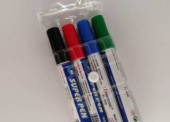 Zestaw markerów suchościeralnych do tablicy whiteboard – 4 kolory