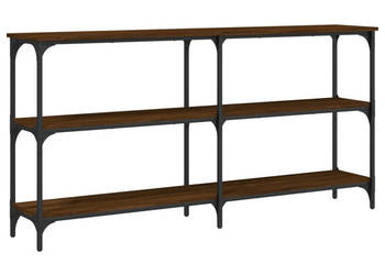 Stolik konsolowy brązowy dąb 150x29x75 cm WM-834109