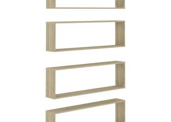 Półki ścienne kostki, 4 szt., dąb sonoma, 100x15x30 cm（SKU:807089）