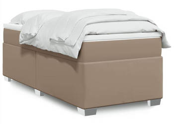 Łóżko kontynentalne z materacem cappuccino ekoskóra 80x200 cm WM-3285188