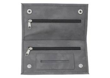 Etui na Tytoń w Jednolitym Kolorze bez Wzorów Portfel jasny Szary