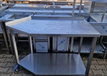 Stół Gastronomiczny Na Kołach Z Półką 124/70/90