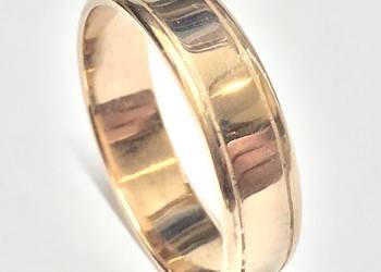 Złota OBRĄCZKA męska 585 14K cudnie ZDOBIONA r.16