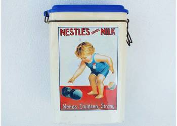 Stara Puszka metalowa na mleko w proszku Nestle's Swiss Milk