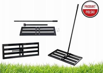 NIWELATOR OGRODOWY TERENU RĘCZNY 80x30cm RÓWNIARKA DO TRAWNIKA GRABIE