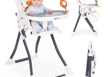 Fotelik krzesełko do karmienia dzieci składane + zabawki ECOTOYS