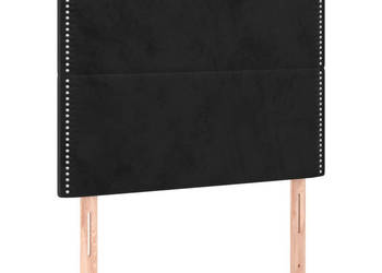 Zagłówek do łóżka z LED czarny 100x5x118/128 cm aksamit WM-3122328