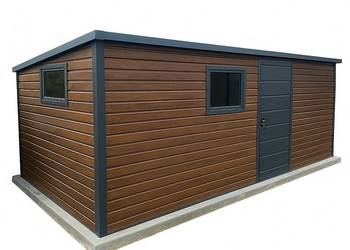 Domek ogrodowy spad na tył 6x3m drewno + antracyt PREMIUM