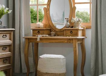 Stylowa toaletka woskowana z litego drewna TOL 02