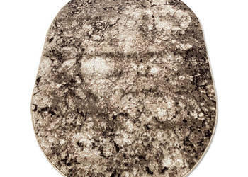 DYWAN OWALNY 160X230 GĘSTY WŁOS LAILA 15841 BRĄZ NOWOCZESNY MIĘKKIE RUNO