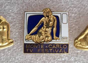 Monte-Carlo TV Festiwal + "Złota Nimfa" - przypinka/pin