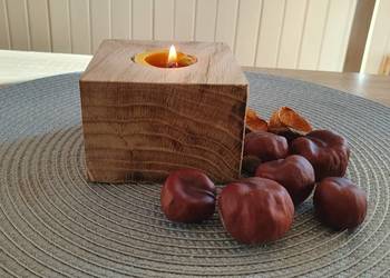 Świeczniki drewniane na tealighty Świeczniki drewniane na tealighty