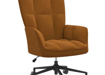 Fotel brązowy obity aksamitem WM-328180