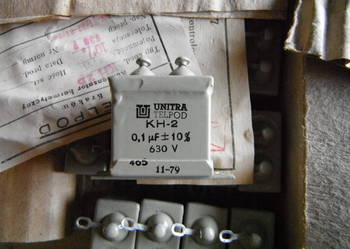 Kondensator KH-2 0,1uF 630V Unitra Telpod Nowe