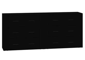 Szafki 2 szt. czarne materiał drewnopochodny WM-3185408