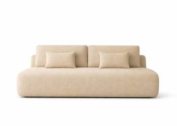 Kanapa rozkładana JULA 200 × 137 cm – tkanina bouclé