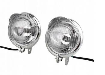 HALOGEN SZPERACZ Z DASZKIEM 2 SZT. LIGHTBAR CHROM DO MOTOCYKLA