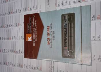 Instrukcja obsługi MCR 1014M Radio Kienzle Automotive