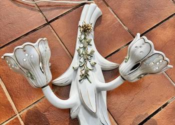 Kinkiet lampa ścienna ceramiczna porcelanowa stylowa