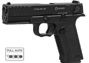 PISTOLET WIATRÓWKA RANGER GL18 FULL AUTO BLOWBACK K.4,5BBS 18-STRZAŁ.