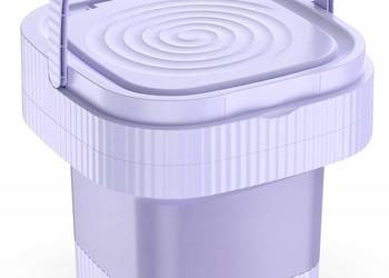 Przenośna mini pralka 10 L składana purpurowa Tiptop Home