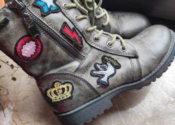 Buty kozaki trzewiki trapery ocieplane  glany workery militarne dziecięce N