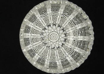 Antyk Wyjątkowa Czeska Misa Kryształowa lata 30-te Bohemia Art Deco