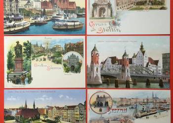 ( 915 ) Reprinty widokówek ze Stettina 6 szt.