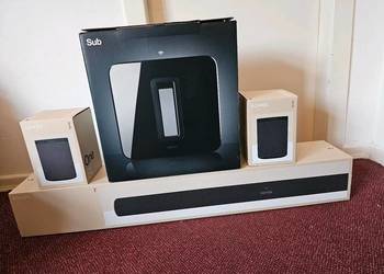 Sonos Arc Premium Soundbar + Sub 3 Generacji + 2x głośniki Sonos One SL