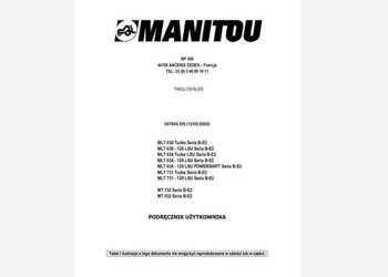 Manitou 630, 634, 731, 732, 932 Turbo podręcznik użytk. PL