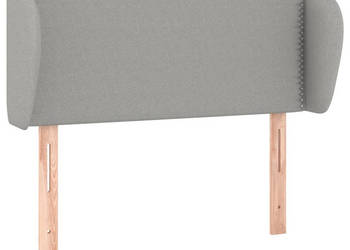 Zagłówek uszak jasnoszary 83x23x78/88 cm tkanina WM-3116978