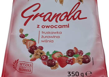 Granola z owocami, truskawka, żurawina, wiśnia, 350g, Sante (Spożywczy)